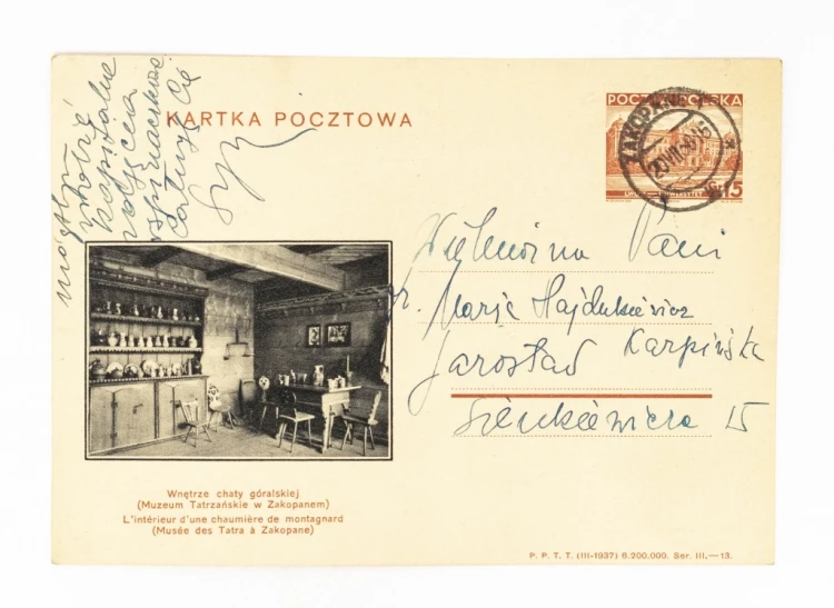 ZAKOPANE - MUZEUM TATRZAŃSKIE, CHATA GÓRALSKA 1938