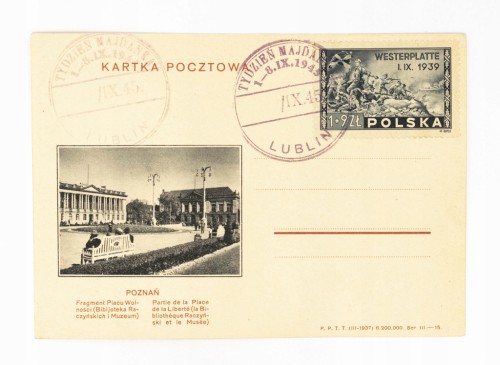 POZNAŃ - PLAC WOLNOŚCI 1937 / TYDZIEŃ MAJDANKA, LUBLIN 1945