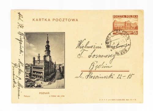 POZNAŃ - RATUSZ, NIWKA (PUSZCZYKOWO), MOSINA / BĘDZIN 1939