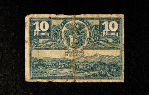 Śląsk, notgeld 10 fenigów, Jelenia Góra 31.03.1920