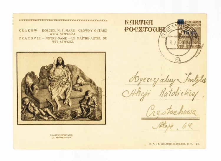 KRAKÓW - OŁTARZ WITA STWOSZA, AKCJA KATOLICKA SIEWIERZ / CZĘSTOCHOWA 1934