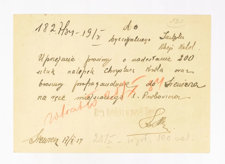 KRAKÓW - OŁTARZ WITA STWOSZA, AKCJA KATOLICKA SIEWIERZ / CZĘSTOCHOWA 1934