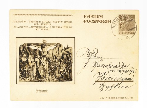KRAKÓW - OŁTARZ WITA STWOSZA, BRUSY / SZYDLICE, KOŚCIERZYNA 1934