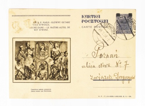 KRAKÓW - OŁTARZ, APTEKA SZTOKBAND, SOCHACZEW / ZW. DROGERZYSTÓW POZNAŃ 1934