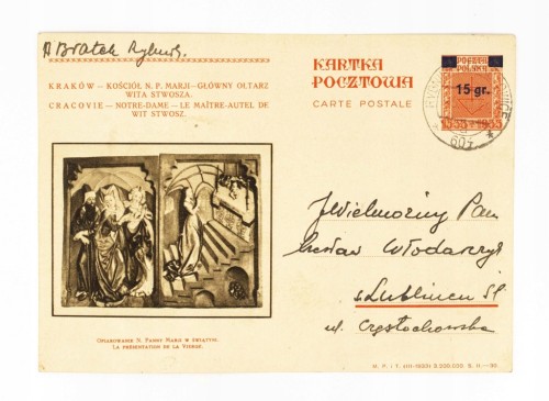 KRAKÓW - OŁTARZ WITA STWOSZA, RYBNIK, GIERAŁTOWICE / LUBLINIEC 1934