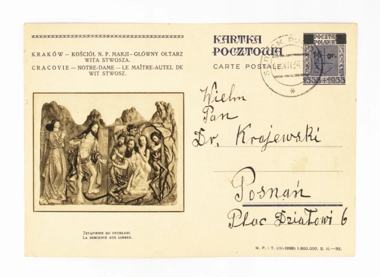 KRAKÓW - OŁTARZ WITA STWOSZA, SEROCK / ZW. DROGERZYSTÓW, POZNAŃ 1934