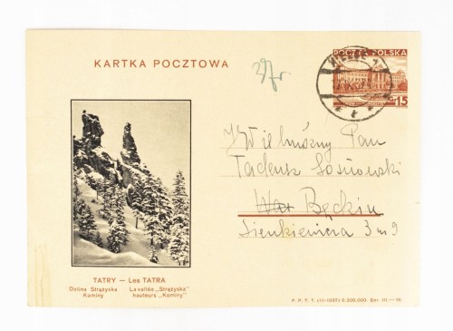 TATRY - KOMINY DOLINA STRĄŻYSKA, MIELCE / BĘDZIN 1937