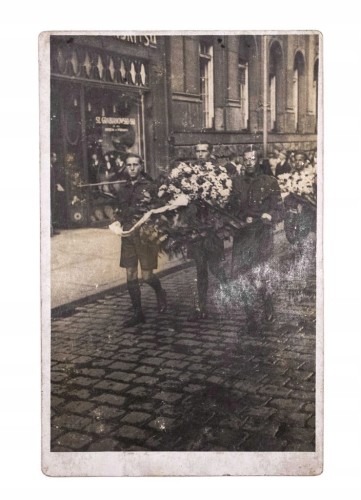 STARA FOTOGRAFIA - PRZEMARSZ HARCERZY (POZNAŃ / WARSZAWA) II RP