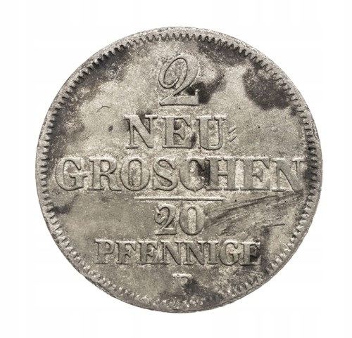 Niemcy, Saksonia, Fryderyk August II, 2 nowe grosze 1849 rok.
