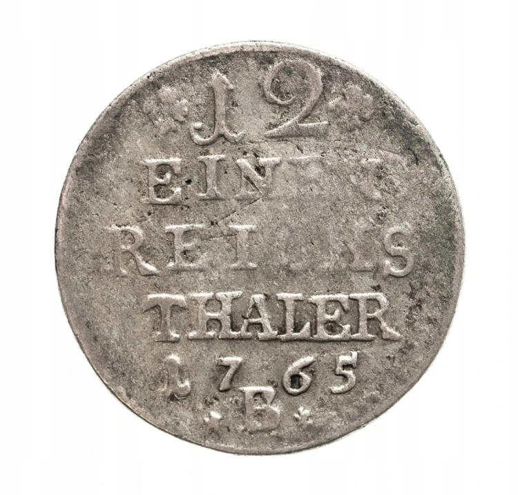 Niemcy, Prusy- Fryderyk II 1740-1786, 1/12 talara 1765-B, Wrocław