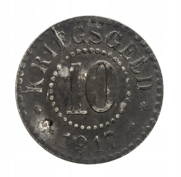 Słubice (Frankfurt a.Oder), 10 fenigów 1917 cynk