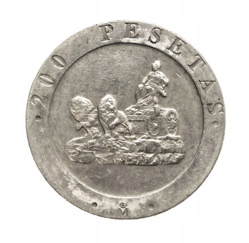Hiszpania, Jan Karol I, 200 peset 1990 rok.