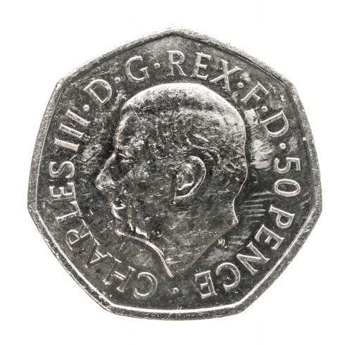 Wielka Brytania, Karol III , 50 pensów 2022 rok.