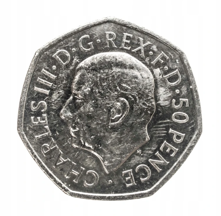 Wielka Brytania, Karol III , 50 pensów 2022 rok.