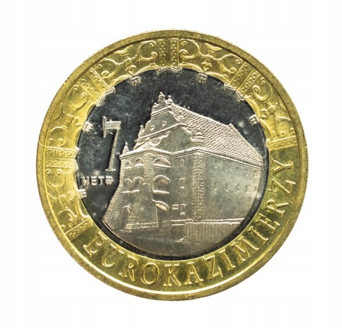 7 eurokazimierzy 2009 Kazimierz Dolny, moneta zastępcza