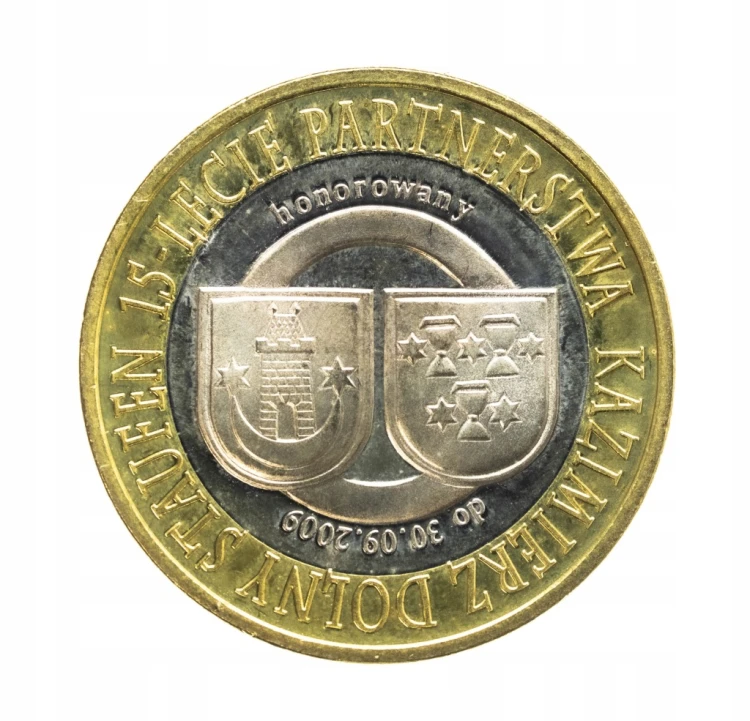 7 eurokazimierzy 2009 Kazimierz Dolny, moneta zastępcza
