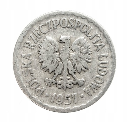 Polska, PRL, 1 złoty 1957 rok.
