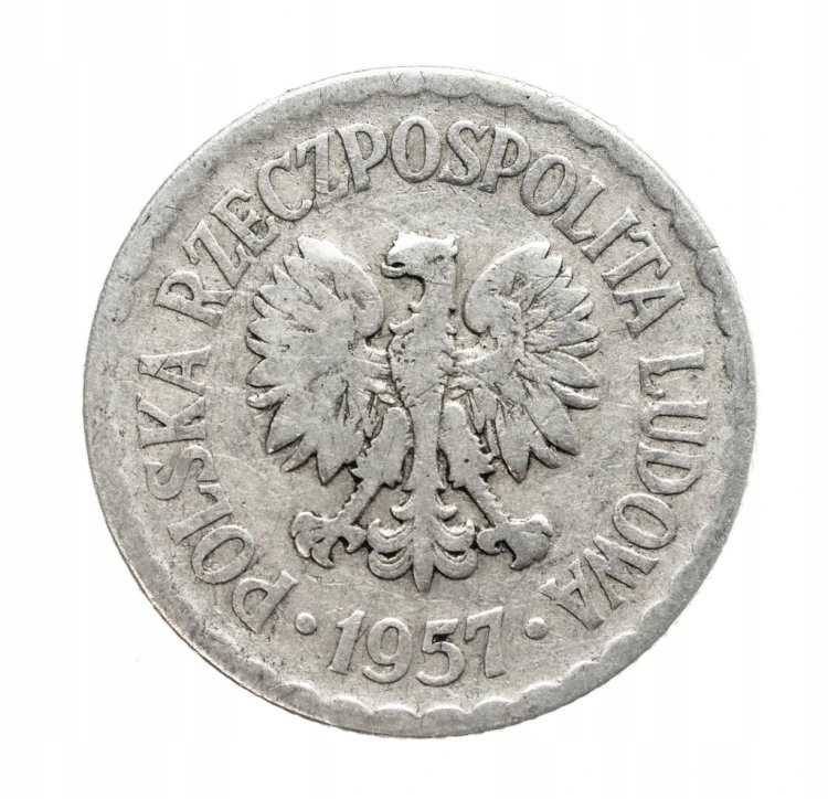 Polska, PRL, 1 złoty 1957 rok.
