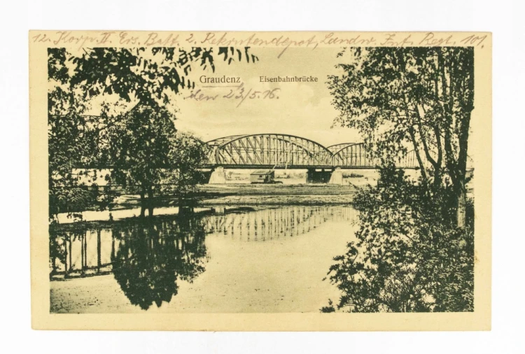 GRUDZIĄDZ - MOST NA WIŚLE, 101 PUŁK PIECHOTY, FELDPOST 1916