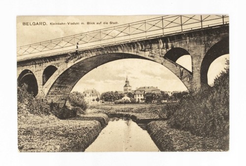 BIAŁOGARD - MOST KOLEJOWY, KOŚCIÓŁ, FELDPOST 1915