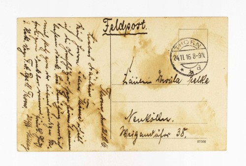 TORUŃ - MOST KOLEJOWY, FELDPOST 1916