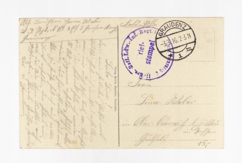GRUDZIĄDZ - MOST NA WIŚLE, FELDPOST 1916