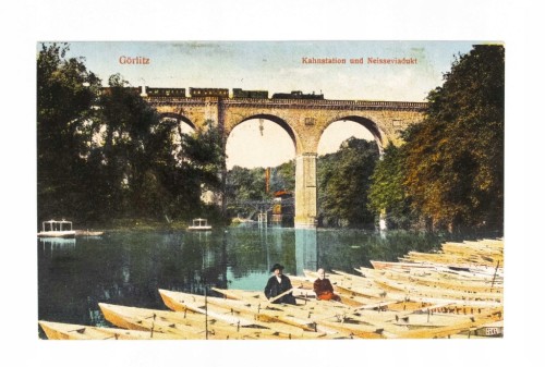 ZGORZELEC - PRZYSTAŃ NA ŁÓDKI, MOST KOLEJOWY 1928