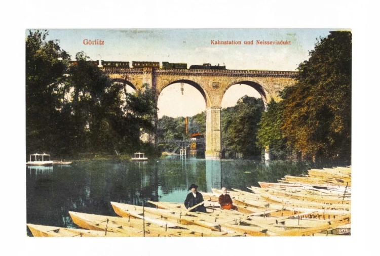 ZGORZELEC - PRZYSTAŃ NA ŁÓDKI, MOST KOLEJOWY 1928
