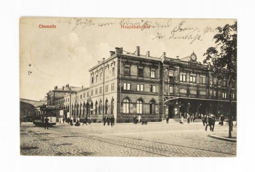 NIEMCY, CHEMNITZ - DWORZEC KOLEJOWY, TRAMWAJ 1912