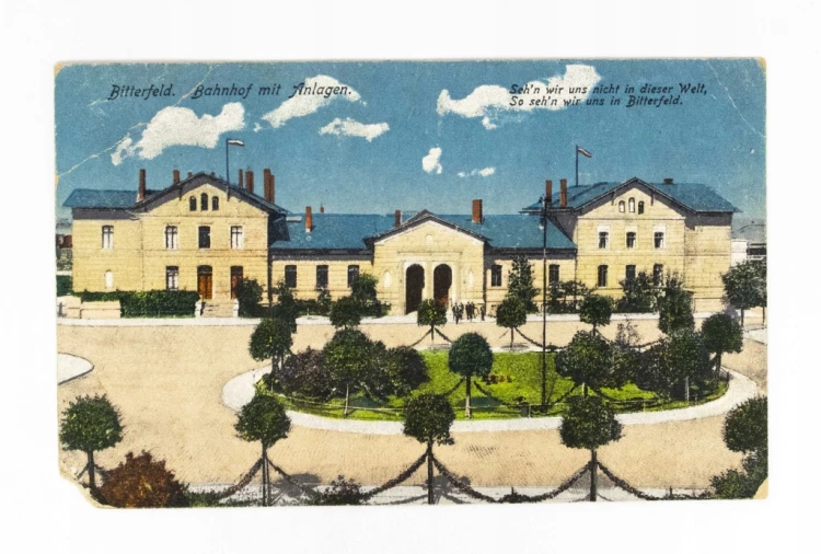 NIEMCY, BITTERFELD - DWORZEC KOLEJOWY 1919