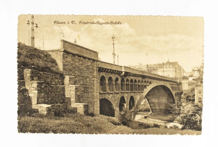 NIEMCY, PLAUEN - MOST DROGOWY 1913