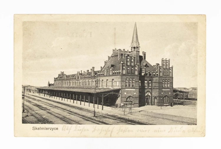 SKALMIERZYCE - DWORZEC KOLEJOWY, 107 PUŁK PIECHOTY, FELDPOST 1917