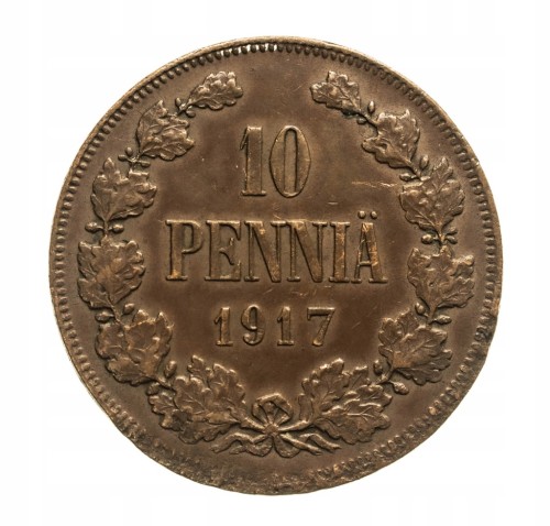 Finlandia, Mikołaj II (1895-1917), 10 pennia 1917 rok.