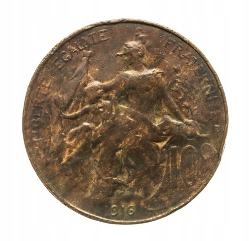 Francja, Trzecia Republika (1870-1941), 10 centymów 1916, Paryż