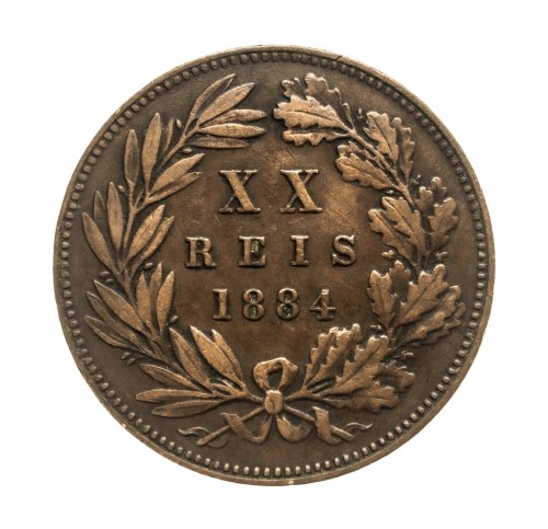Portugalia, Ludwik I, 20 realów 1884 rok.