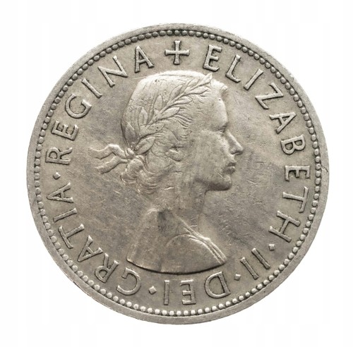 Wielka Brytania, Elżbieta II, 1/2 korony 1961 rok.