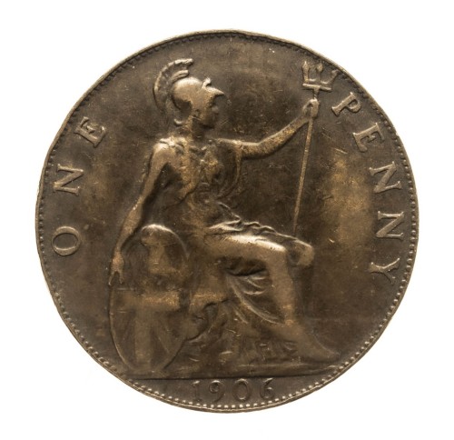 Wielka Brytania, Edward VII, 1 pens 1906 rok.