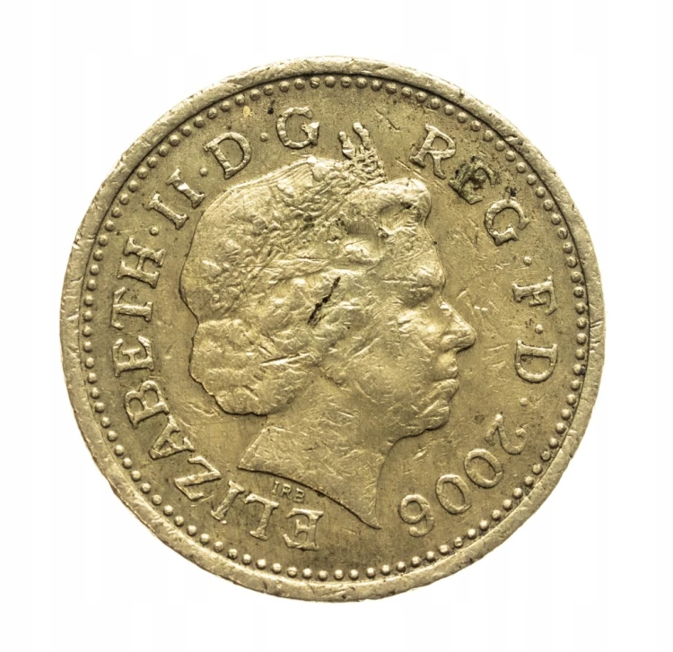 Wielka Brytania, Elżbieta II, 1 funt, Egipski łuk MacNeilla, 2006 rok.