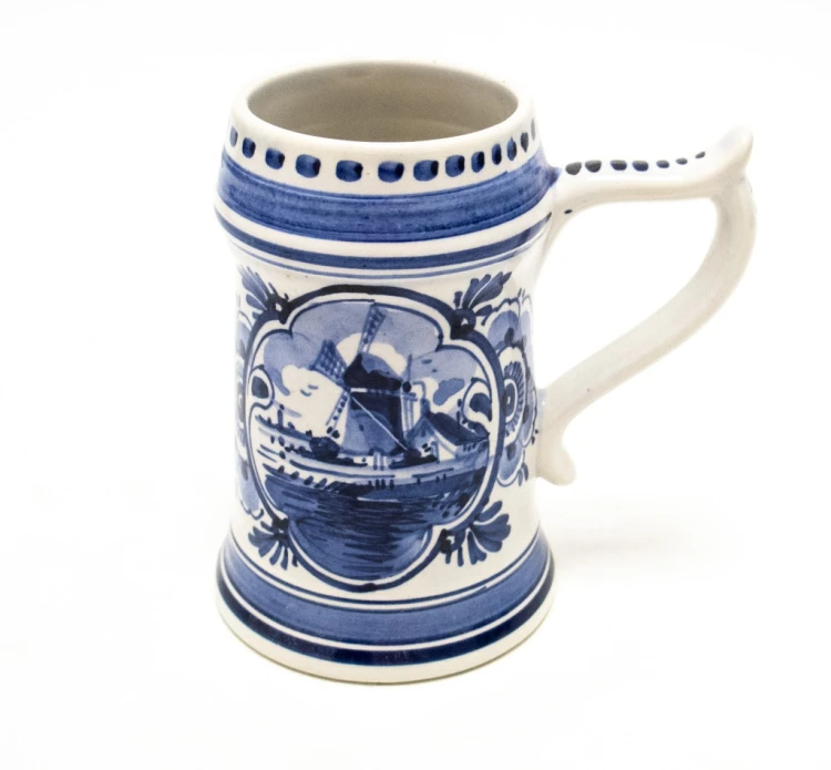 STARY CERAMICZNY KUFEL, PYRAMIDE DELFT HOLANDIA