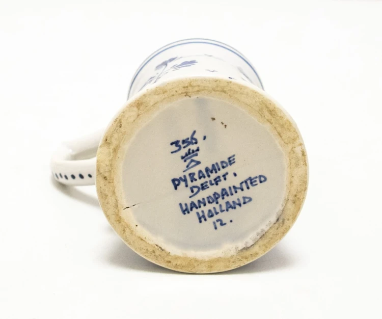 STARY CERAMICZNY KUFEL, PYRAMIDE DELFT HOLANDIA