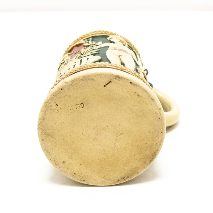 STARY NIEMIECKI CERAMICZNY KUFEL VATER JAHN