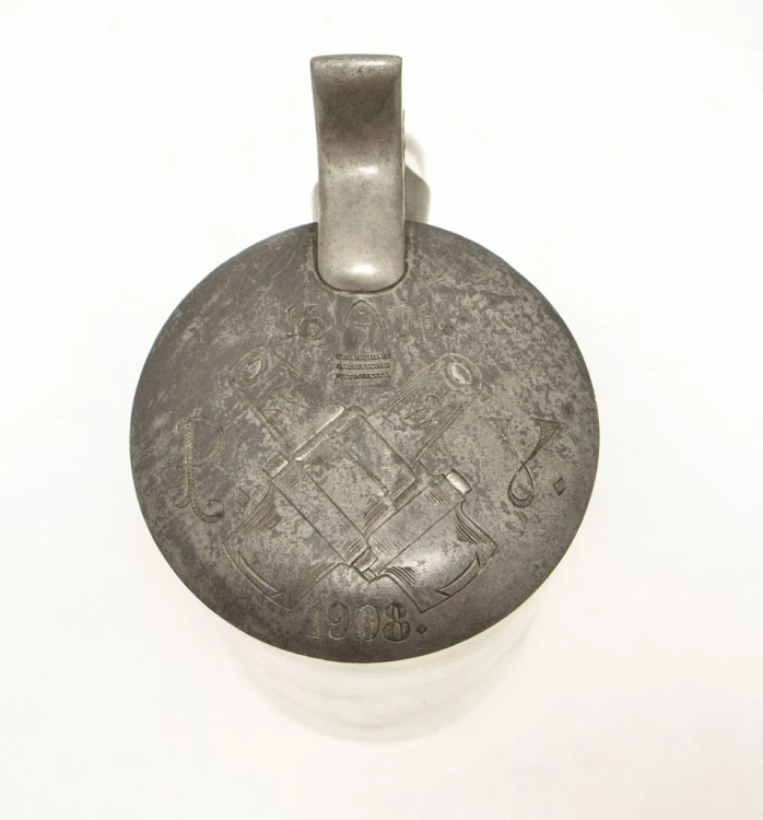 STARY SZKLANY KUFEL ARTYLERZYSTY 1908