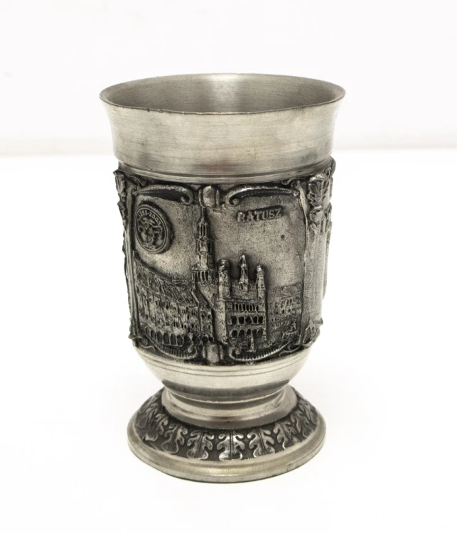 STARY METALOWY KIELICH, 750 LAT PRAW MIEJSKICH POZNAŃ 1253-2003