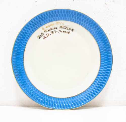 STARY PORCELANOWY TALERZ CHODZIEŻ, KOŁO RODZINY MILICYJNEJ, POZNAŃ 1971