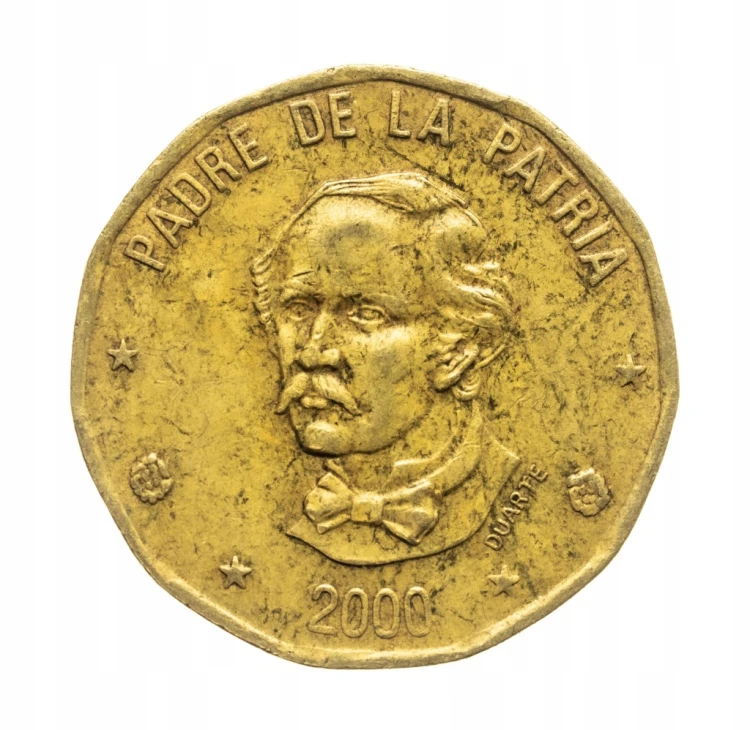 Dominikana, 1 peso Juan Pablo Duarte, 2000 rok.