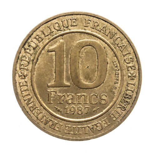 Francja, 10 franków Tysiąclecie dynastii Kapetyngów, 1987 rok.