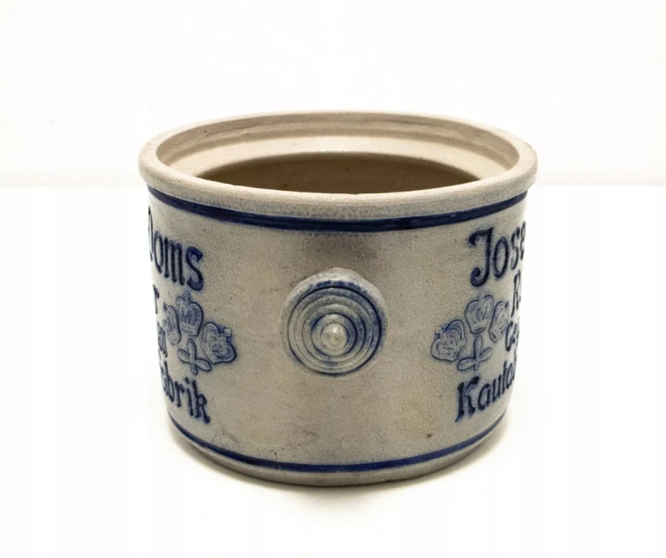 STARY CERAMICZNY POJEMNIK NA TABAKĘ, JÓZEF DOMS, RACIBÓRZ (RATIBOR)