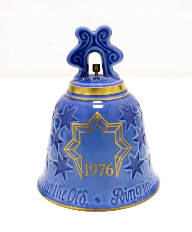 STARY PORCELANOWY DZWONEK, STARY KOŚCIÓŁ PÓŁNOCNY BOSTON, USA 1976