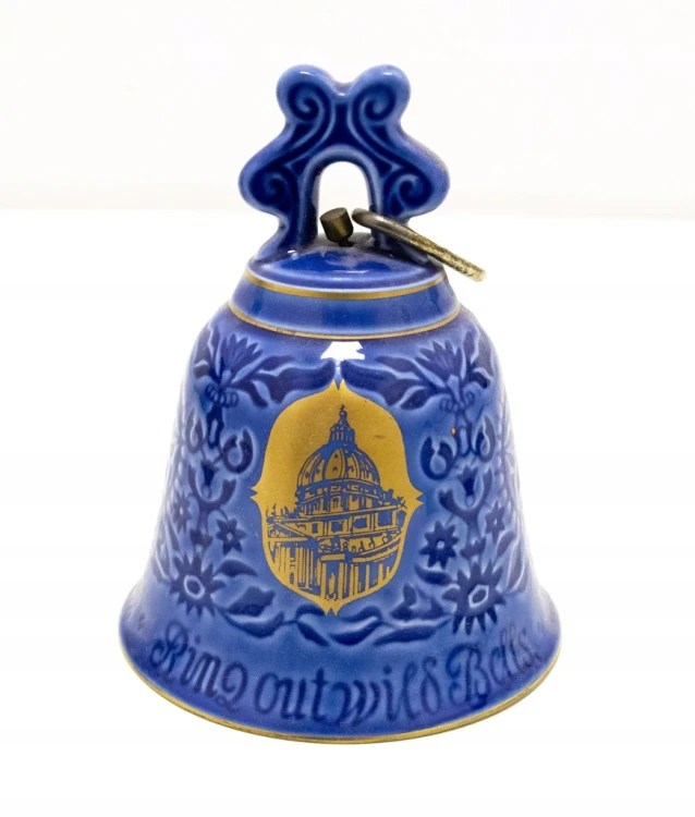 STARY PORCELANOWY DZWONEK, BAZYLIKA ŚW. PIOTRA RZYM, WŁOCHY 1975