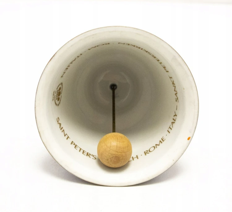 STARY PORCELANOWY DZWONEK, BAZYLIKA ŚW. PIOTRA RZYM, WŁOCHY 1975